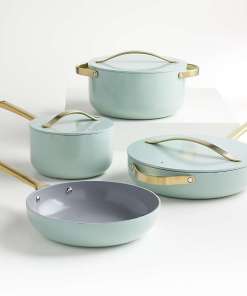 Caraway Home Silt Green 7-Piece Non-Stick Ceramic Cookware Set